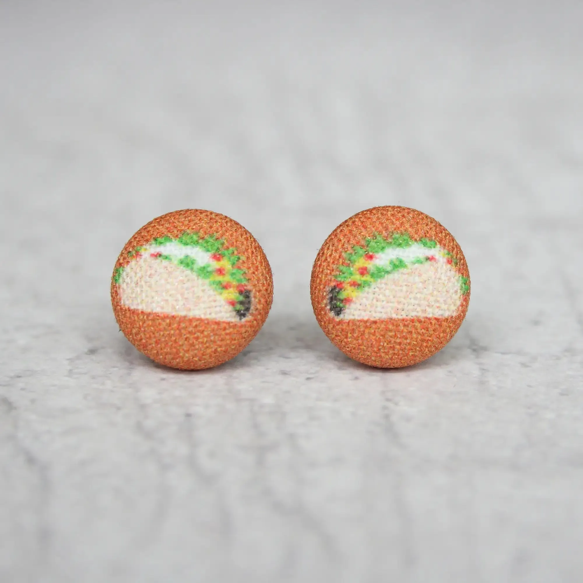 Fabric Stud Earrings