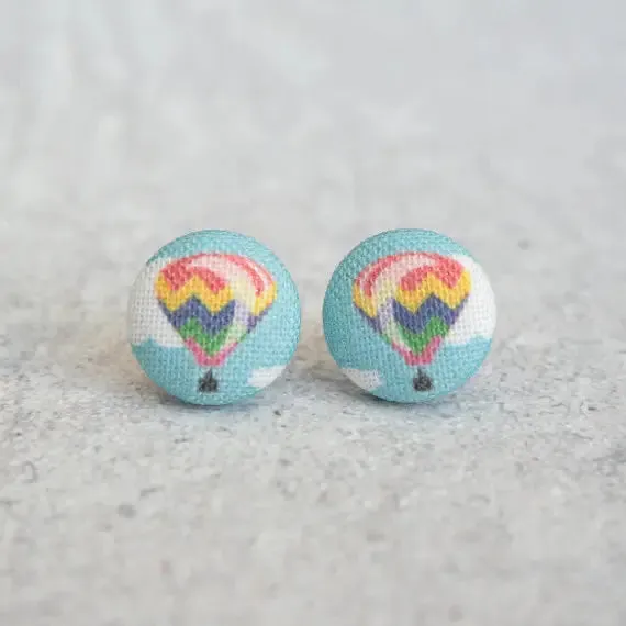 Fabric Stud Earrings