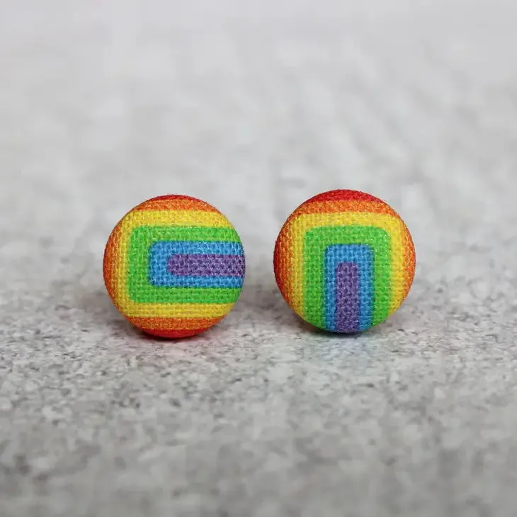 Fabric Stud Earrings