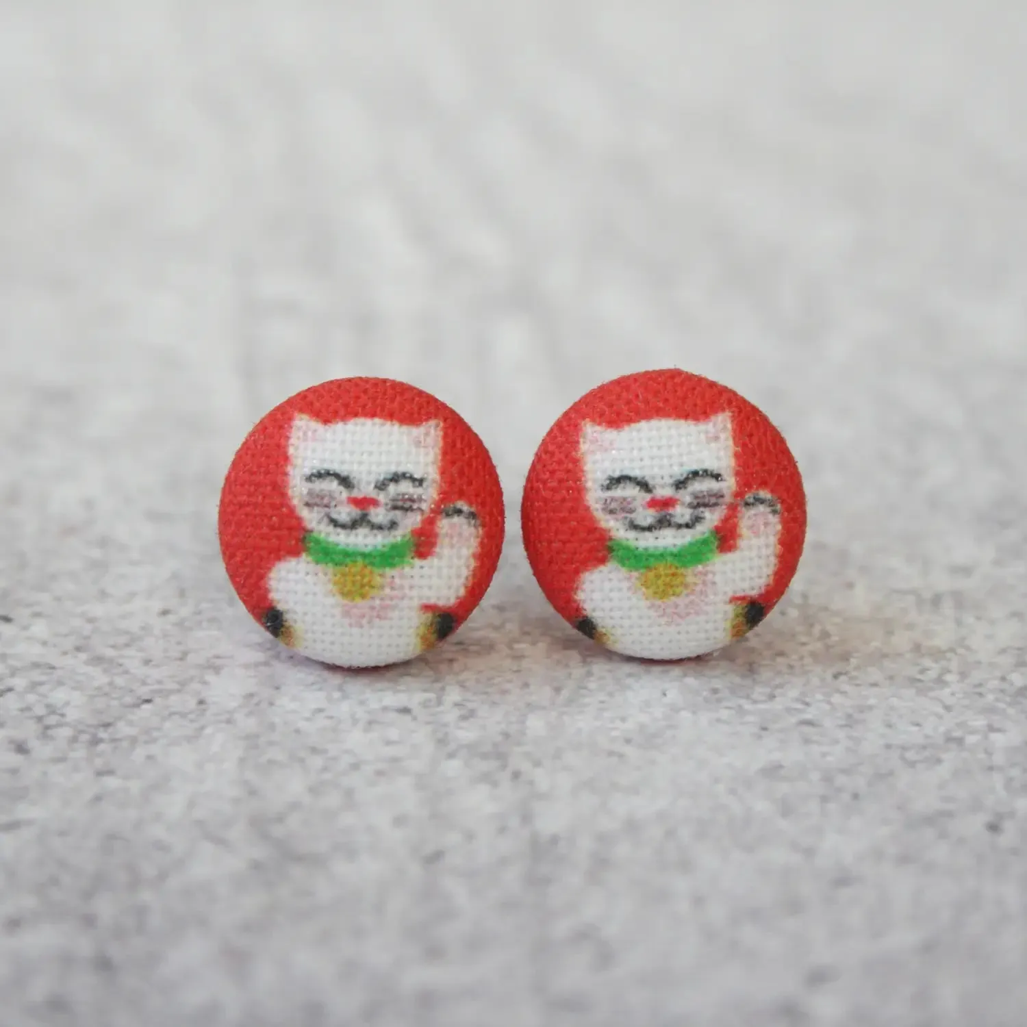 Fabric Stud Earrings