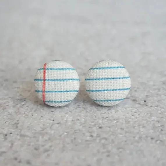Fabric Stud Earrings