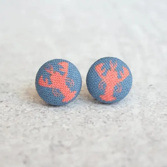 Fabric Stud Earrings