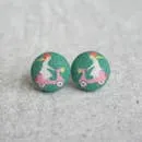 Fabric Stud Earrings