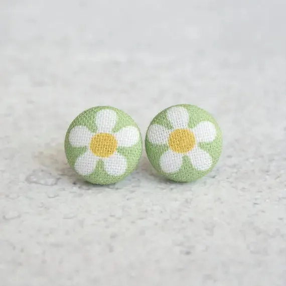 Fabric Stud Earrings