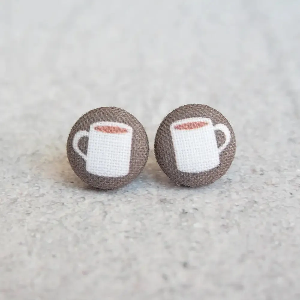 Fabric Stud Earrings