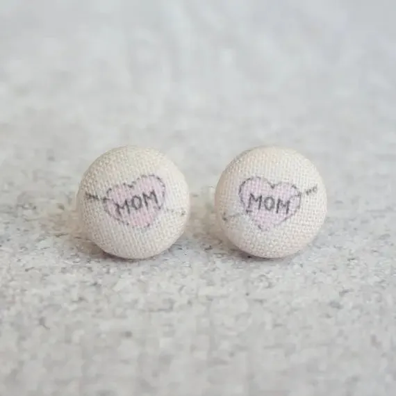 Fabric Stud Earrings