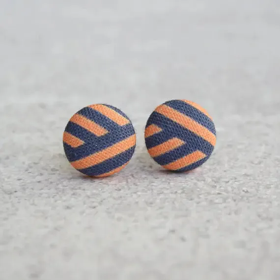 Fabric Stud Earrings