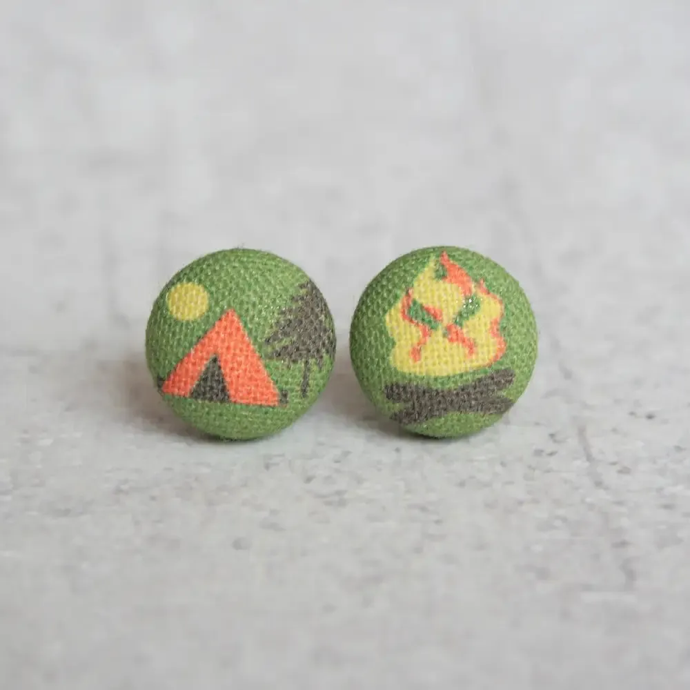 Fabric Stud Earrings