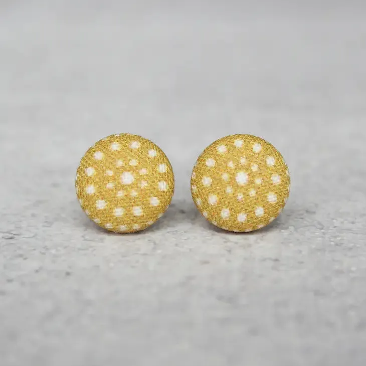 Fabric Stud Earrings