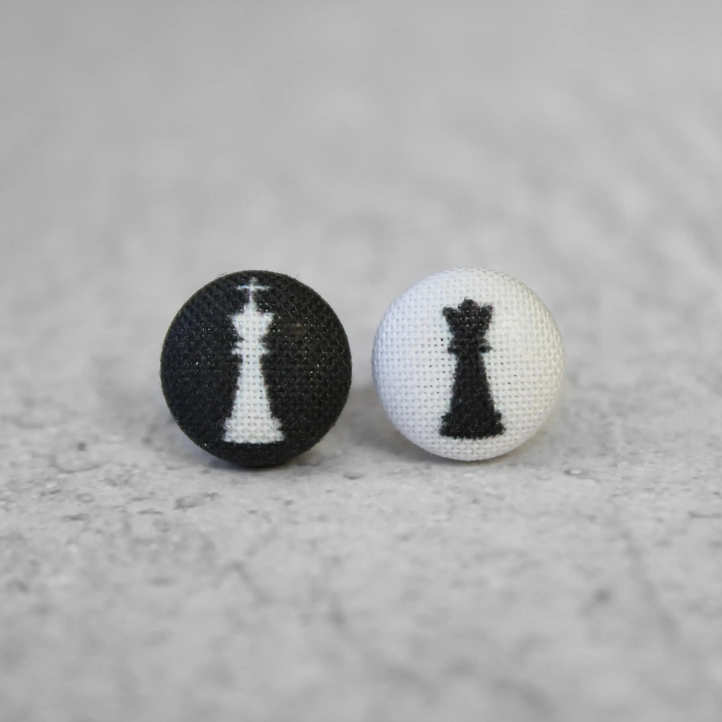 Fabric Stud Earrings