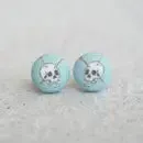 Fabric Stud Earrings