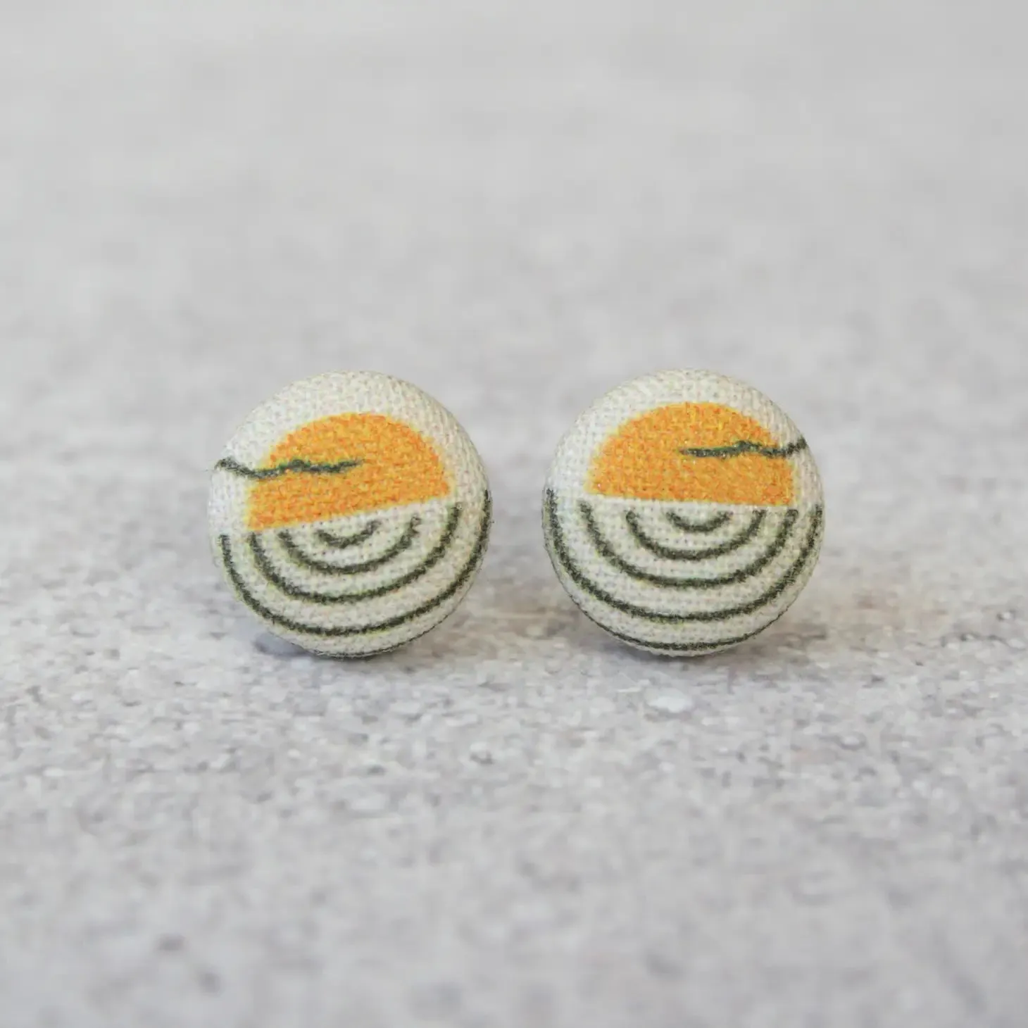 Fabric Stud Earrings