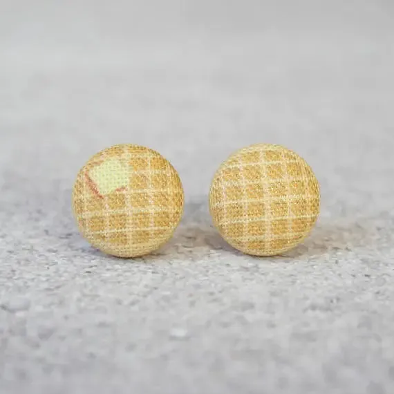Fabric Stud Earrings