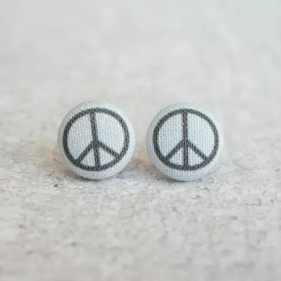 Fabric Stud Earrings