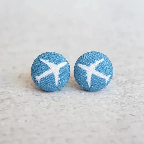 Fabric Stud Earrings