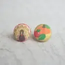 Fabric Stud Earrings