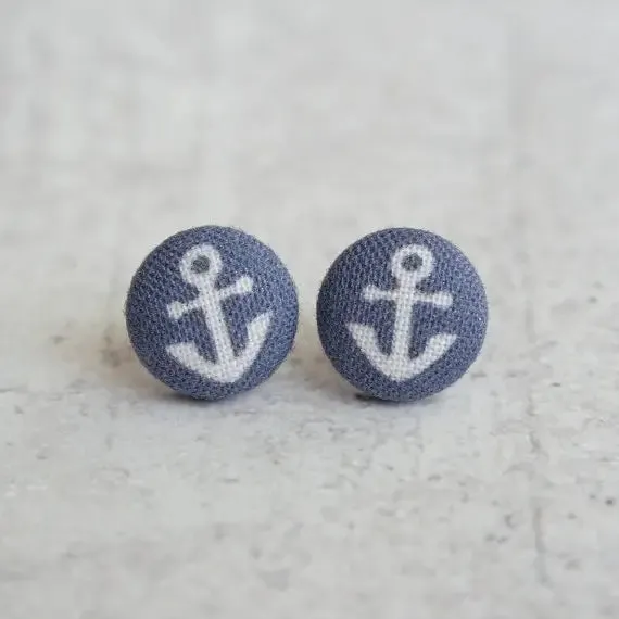 Fabric Stud Earrings