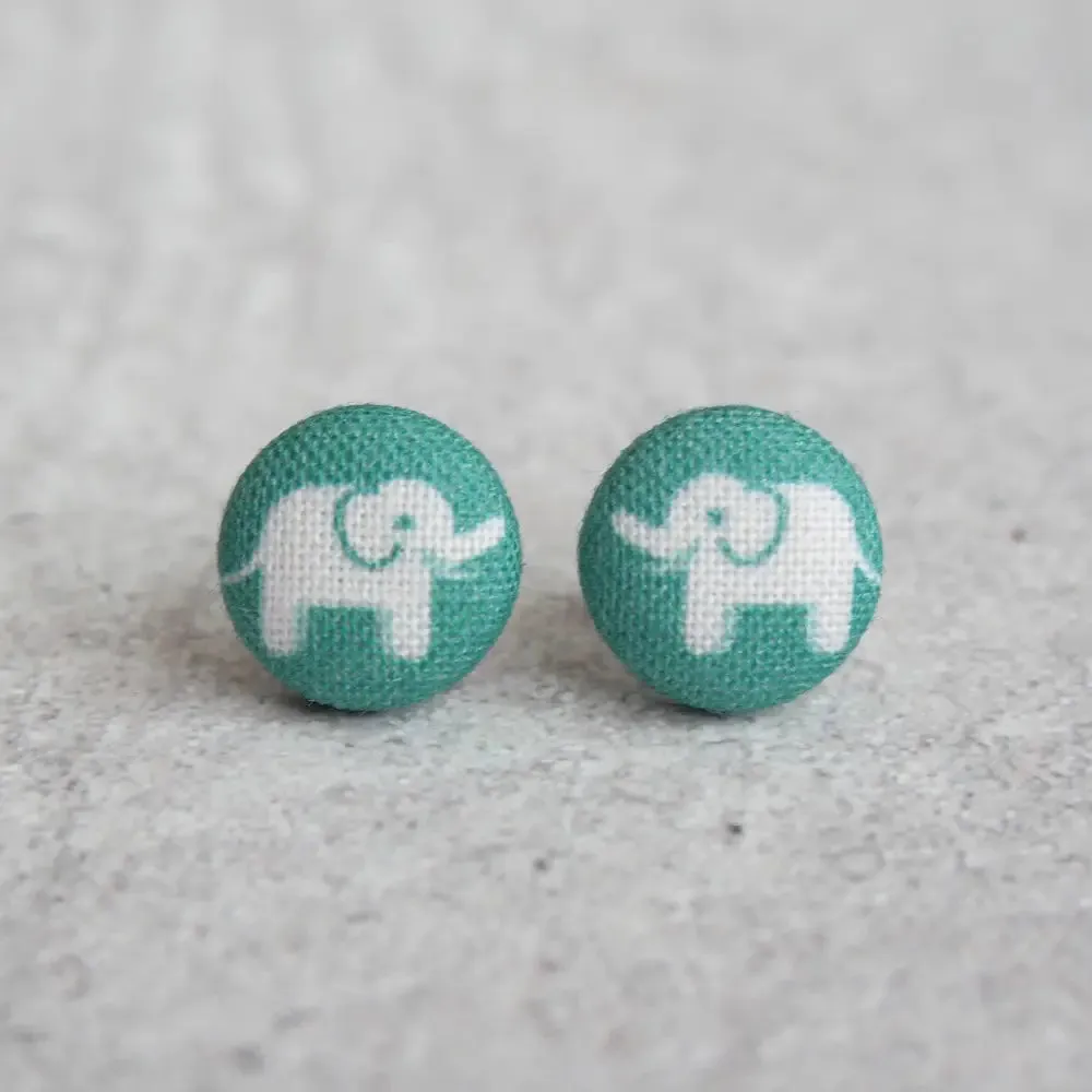 Fabric Stud Earrings