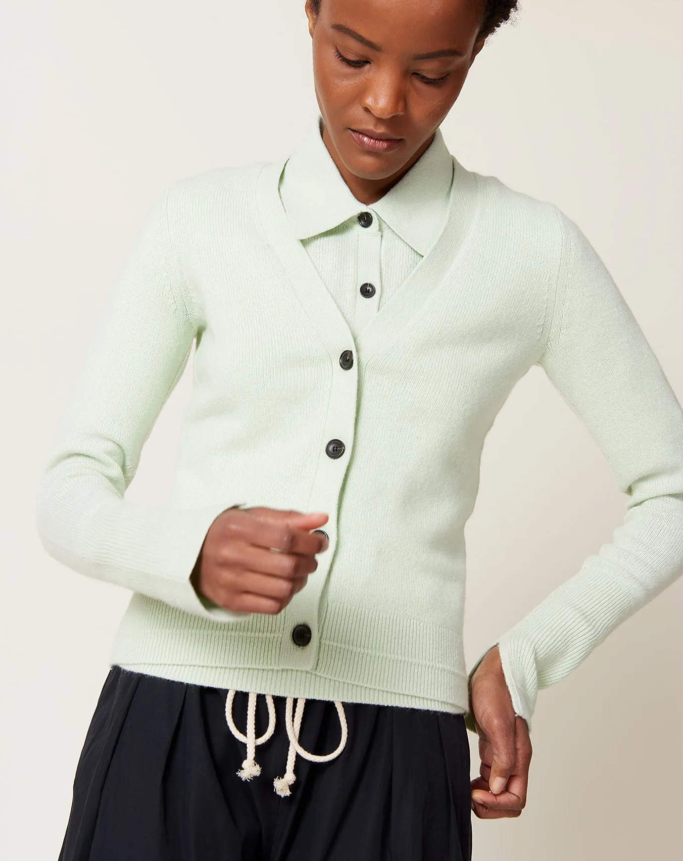 Featherweight Slim Cardigan in Sea Glass
