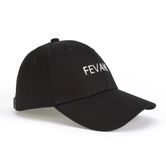 Fevani Baseball Cap in Black/ White