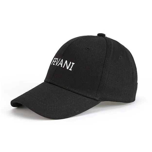 Fevani Baseball Cap in Black/ White