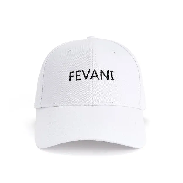 Fevani Baseball Cap in White/ Black