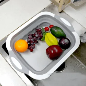 Folding Vegetable Board with Washing Basket and Anvil Board