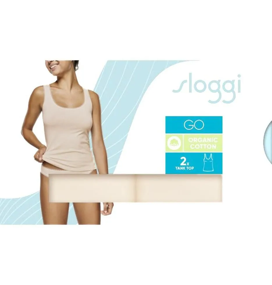 Go 2-Pack Stretch Tank Tops, Fresh Powder