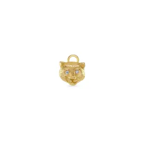 Gold & Diamond Snow Leopard Charm