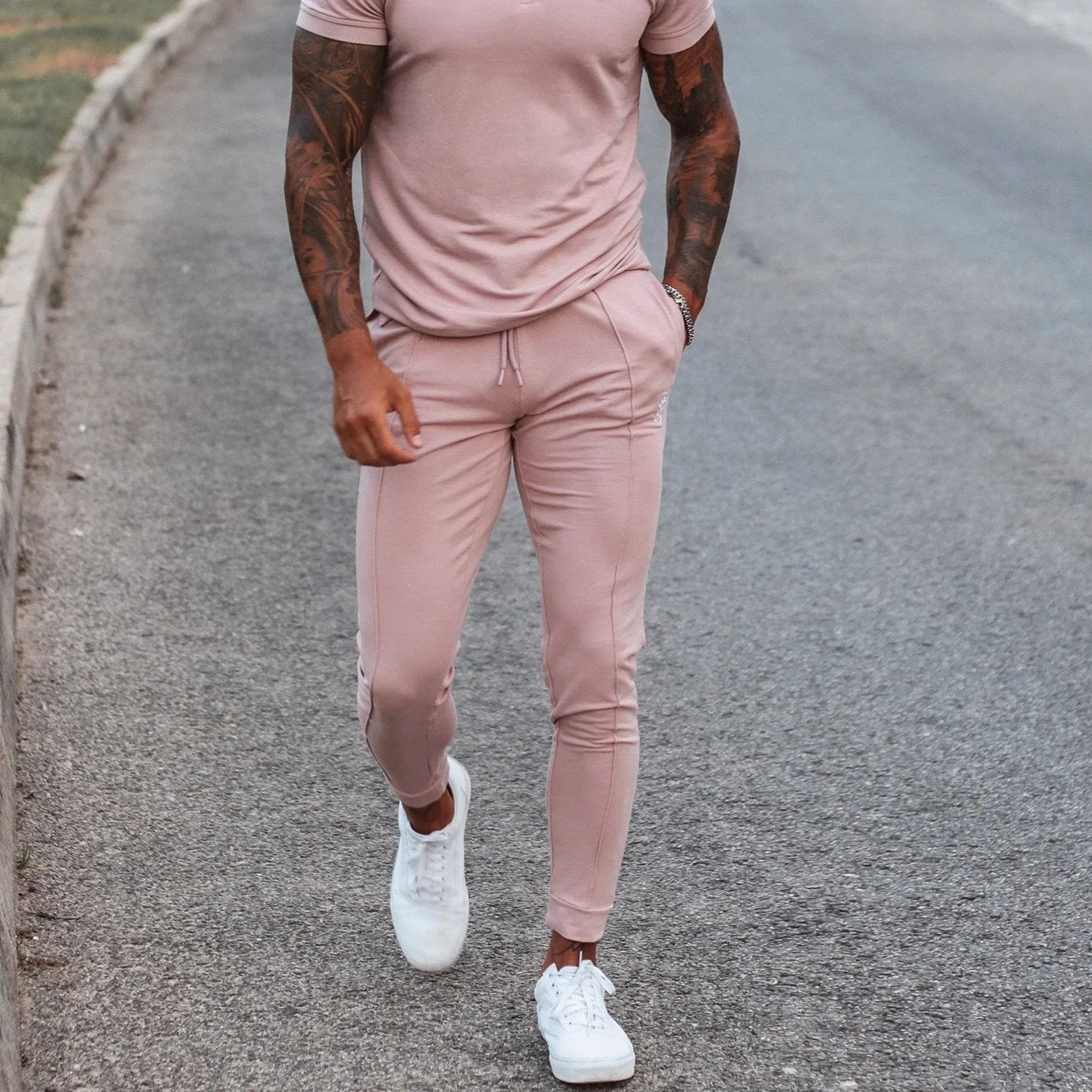 Gym King Signature Jog Pant - Dusky Pink