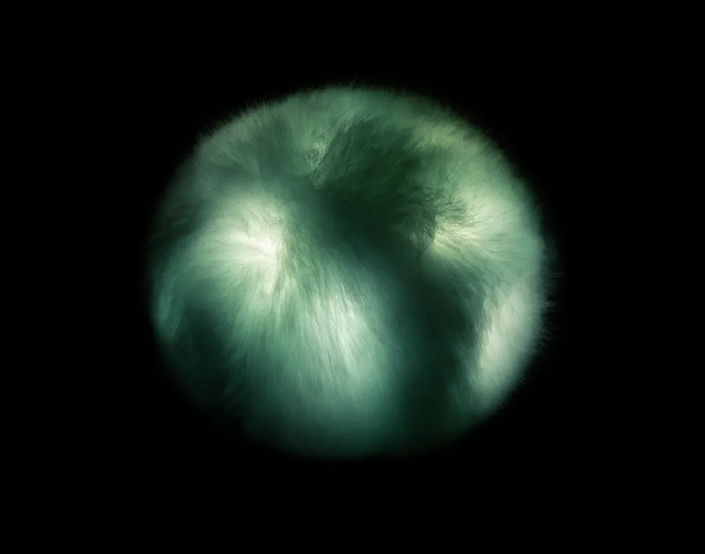High Rise Pom Beanie (Seafoam Light Up Pom)