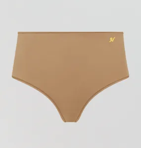 Invisible microfibre high waist brief [Mocha]