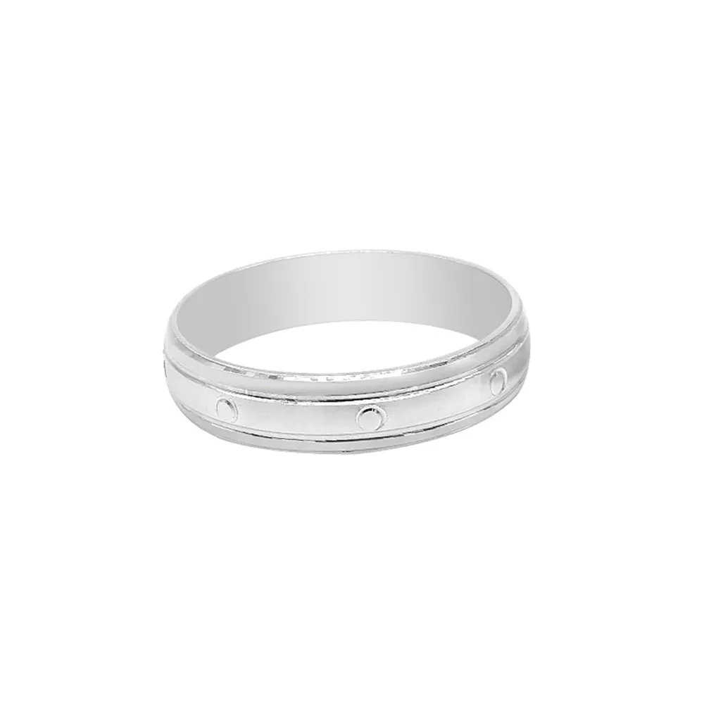 Isha Sandblasted Band with Deep Engraved Design Ring Unisex R4519