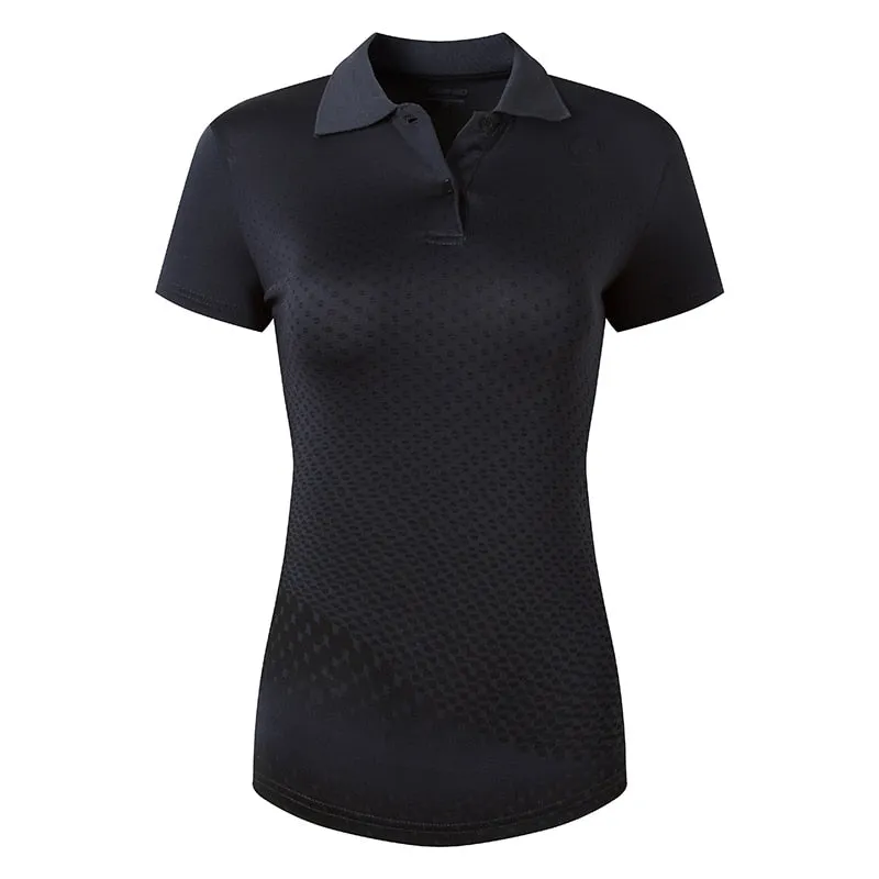jeansian Women V-Neck Design Summer ShortSleeve Casual T-Shirt Tee Shirts Tshirt Golf Tennis Badminton Polo SWT325 Pink