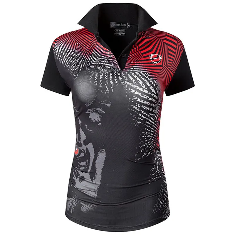 jeansian Women V-Neck Design Summer ShortSleeve Casual T-Shirt Tee Shirts Tshirt Golf Tennis Badminton Polo SWT325 Pink