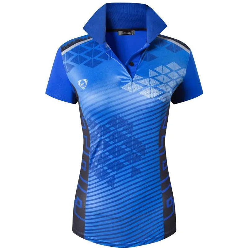 jeansian Women V-Neck Design Summer ShortSleeve Casual T-Shirt Tee Shirts Tshirt Golf Tennis Badminton Polo SWT325 Pink