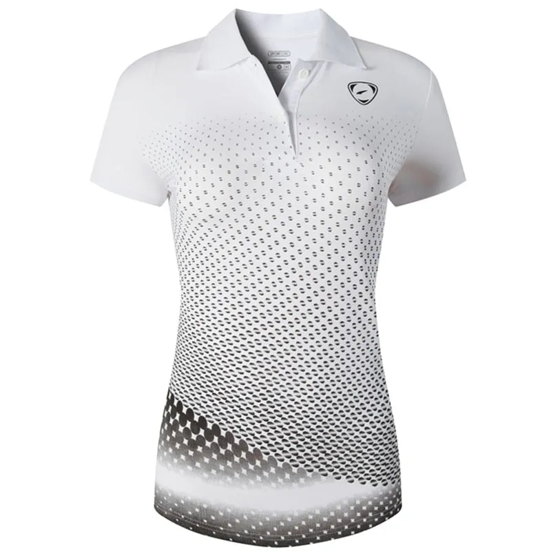 jeansian Women V-Neck Design Summer ShortSleeve Casual T-Shirt Tee Shirts Tshirt Golf Tennis Badminton Polo SWT325 Pink