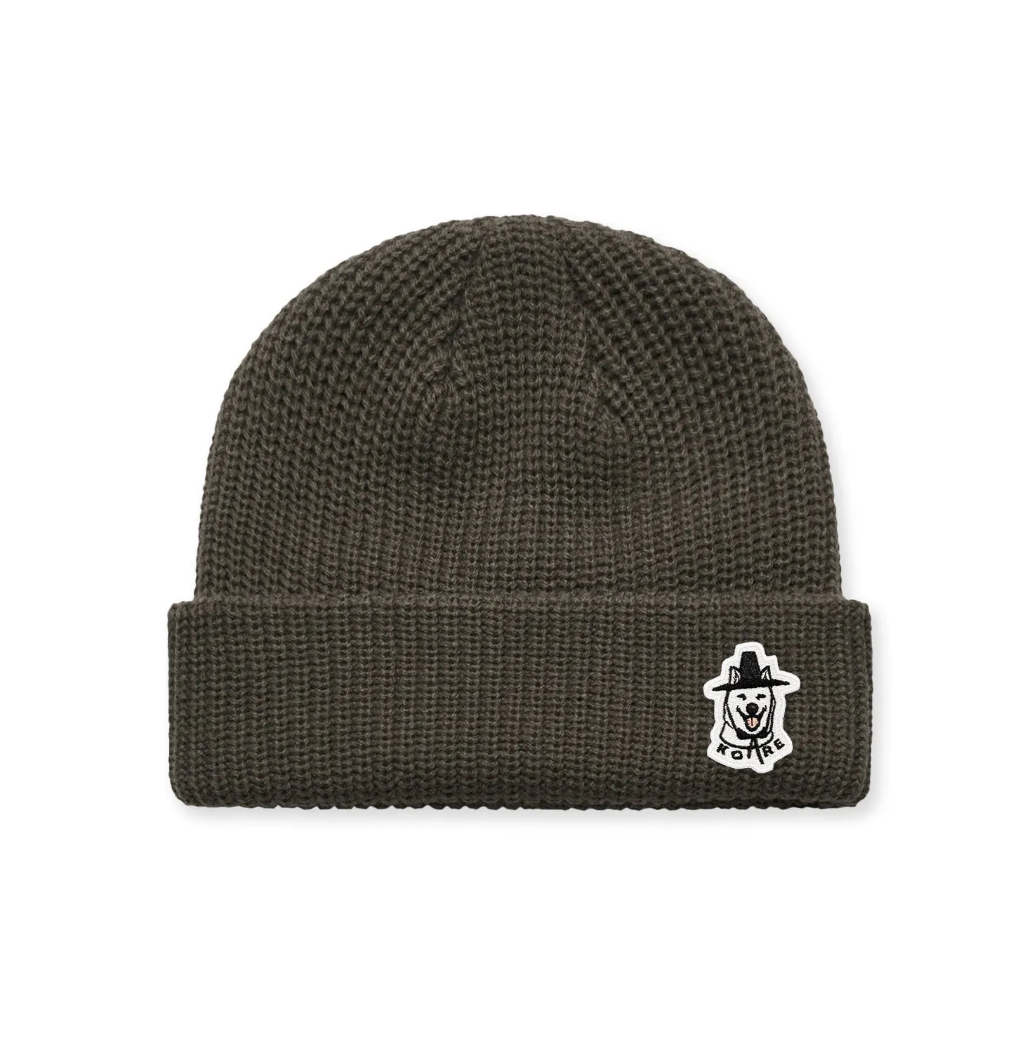 JOSEON JINDO JJ PATCH BEANIE (WASHED MOCHA)