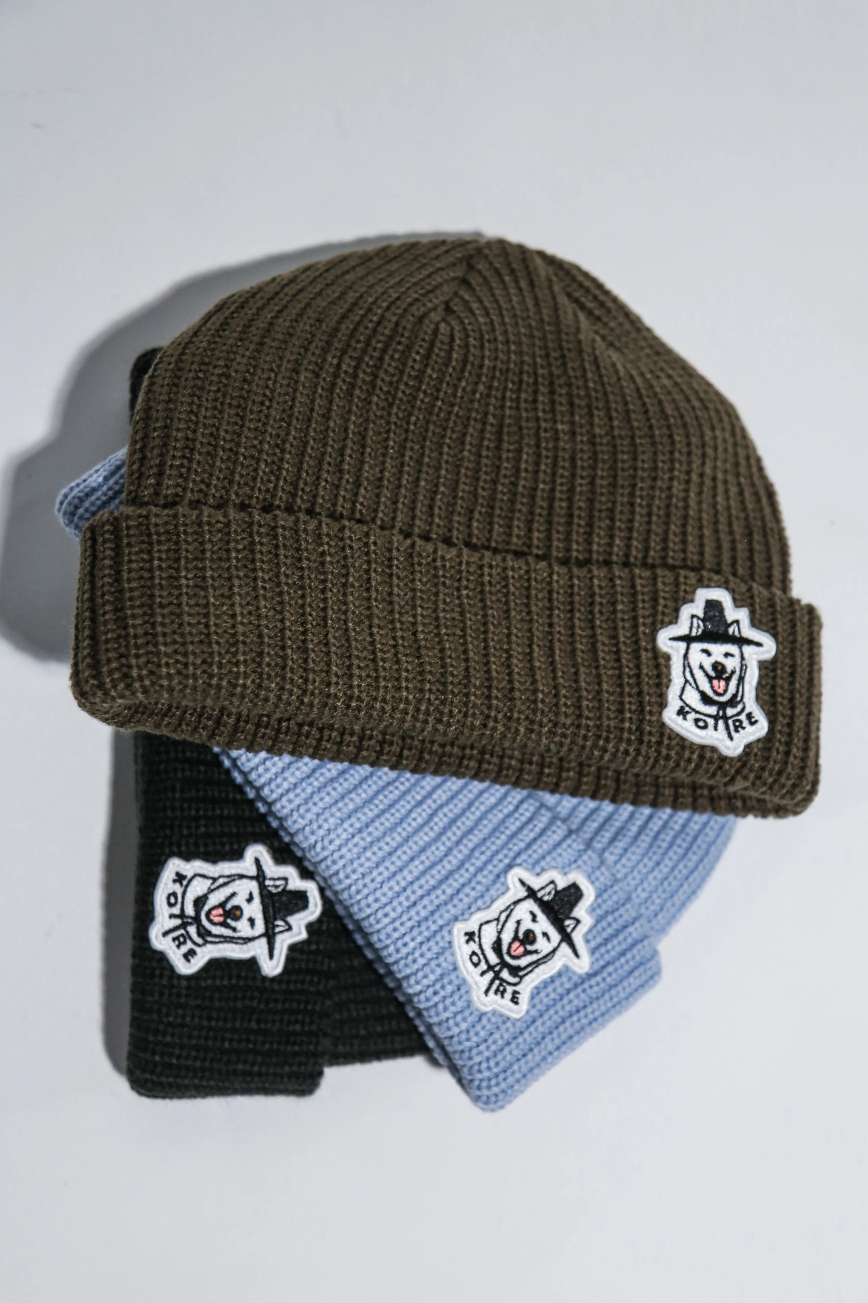 JOSEON JINDO JJ PATCH BEANIE (WASHED MOCHA)