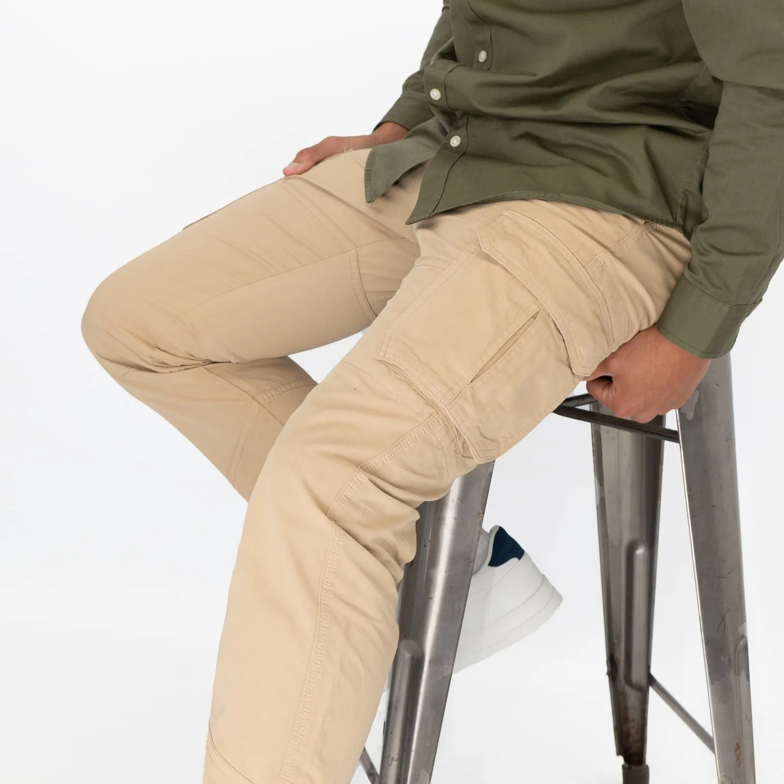 Joules Mens Beige Penington Cigar Cargo Trousers