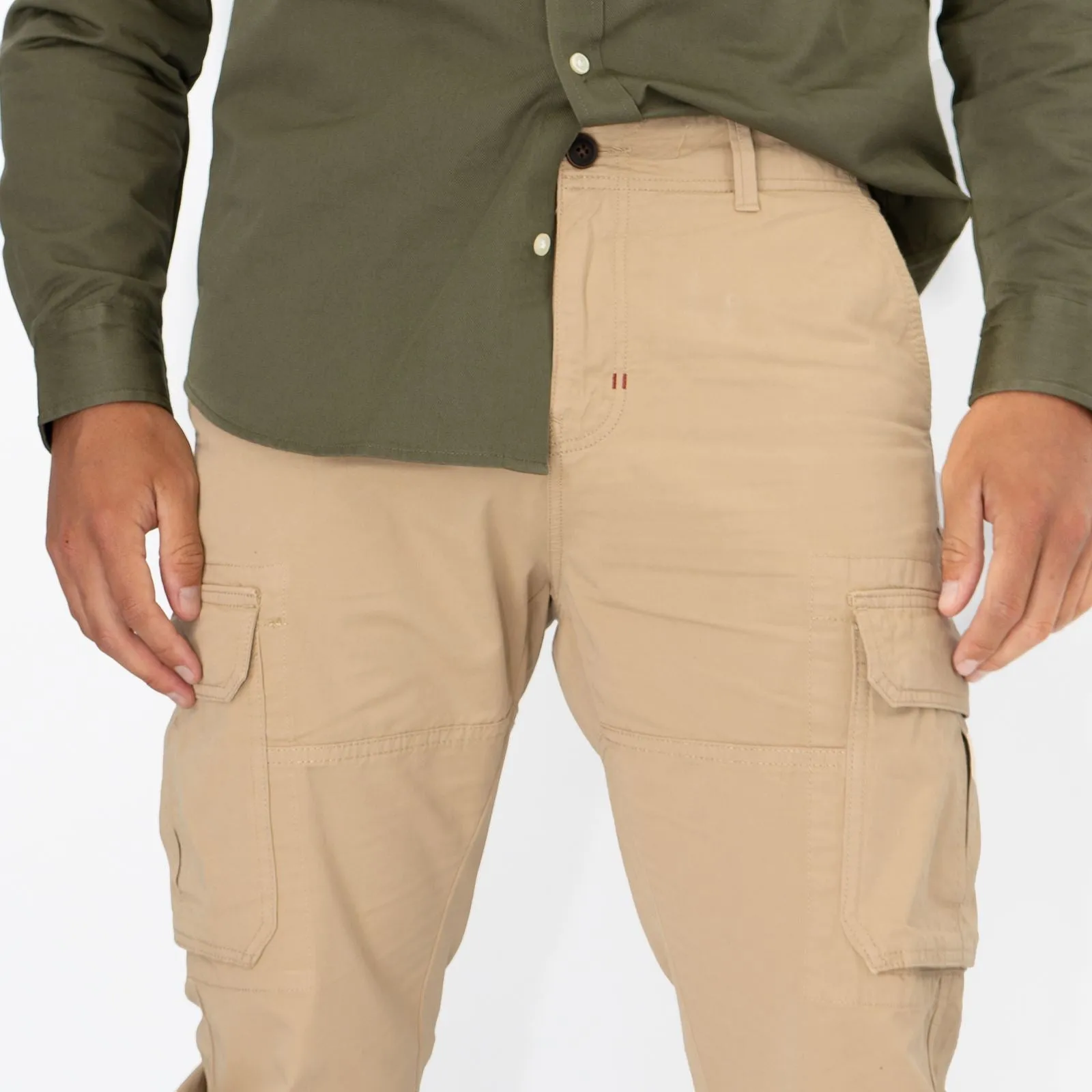 Joules Mens Beige Penington Cigar Cargo Trousers