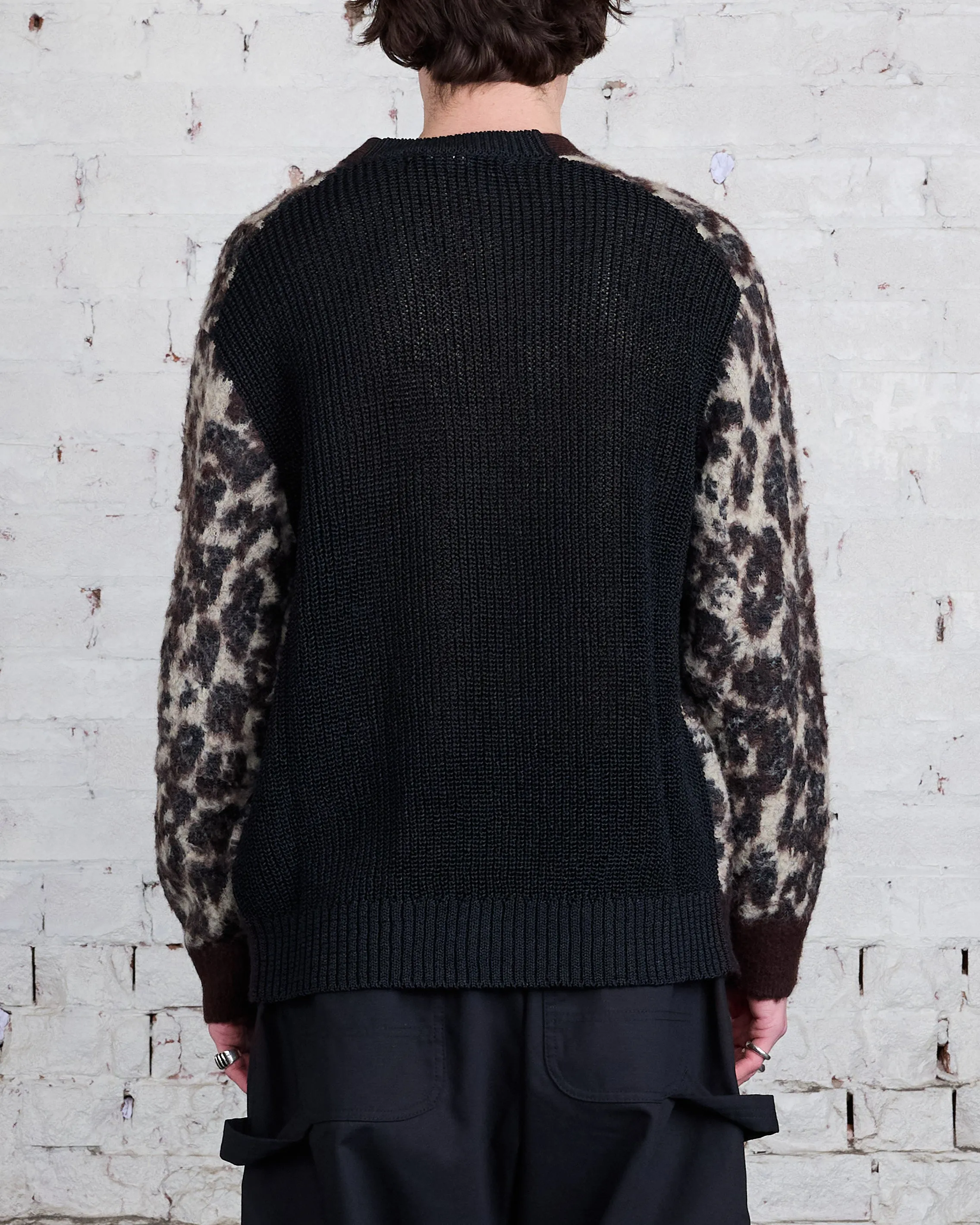 Junya Watanabe MAN Brown Black Jacquard Cardigan