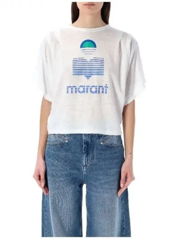 KYANZA logo printing linen t shirt 270010