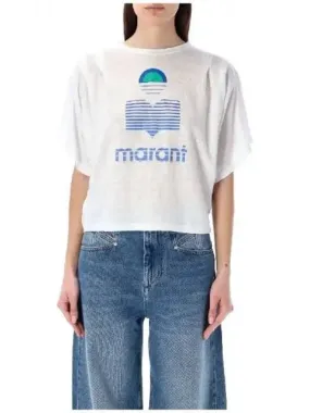 KYANZA logo printing linen t shirt 270010