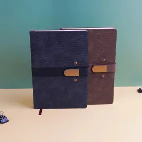 Leather Cover Notebook Diary with Magnetic Closure