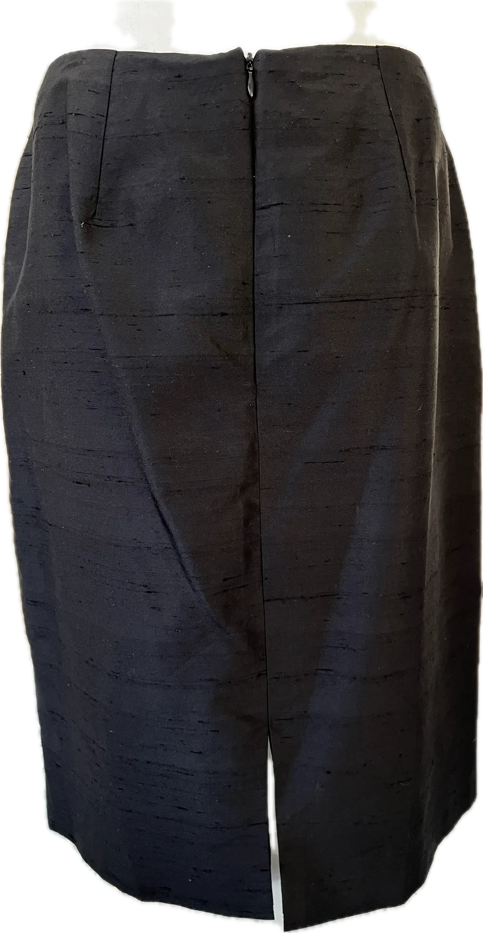 Lili Butler Black Raw Silk Skirt, M
