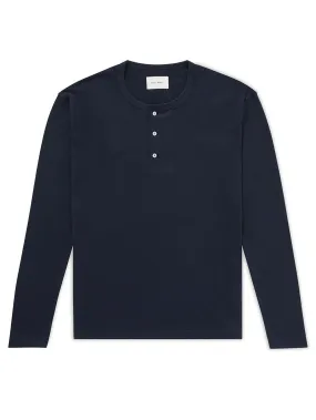 Long Sleeve Henley - Navy