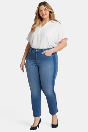 Marilyn Straight Ankle Jeans In Plus Size - Azure Wave