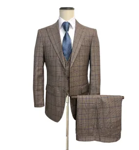 Mazari Bart Revo Modern Fit Suit With Reversible Vest - Tan 2022
