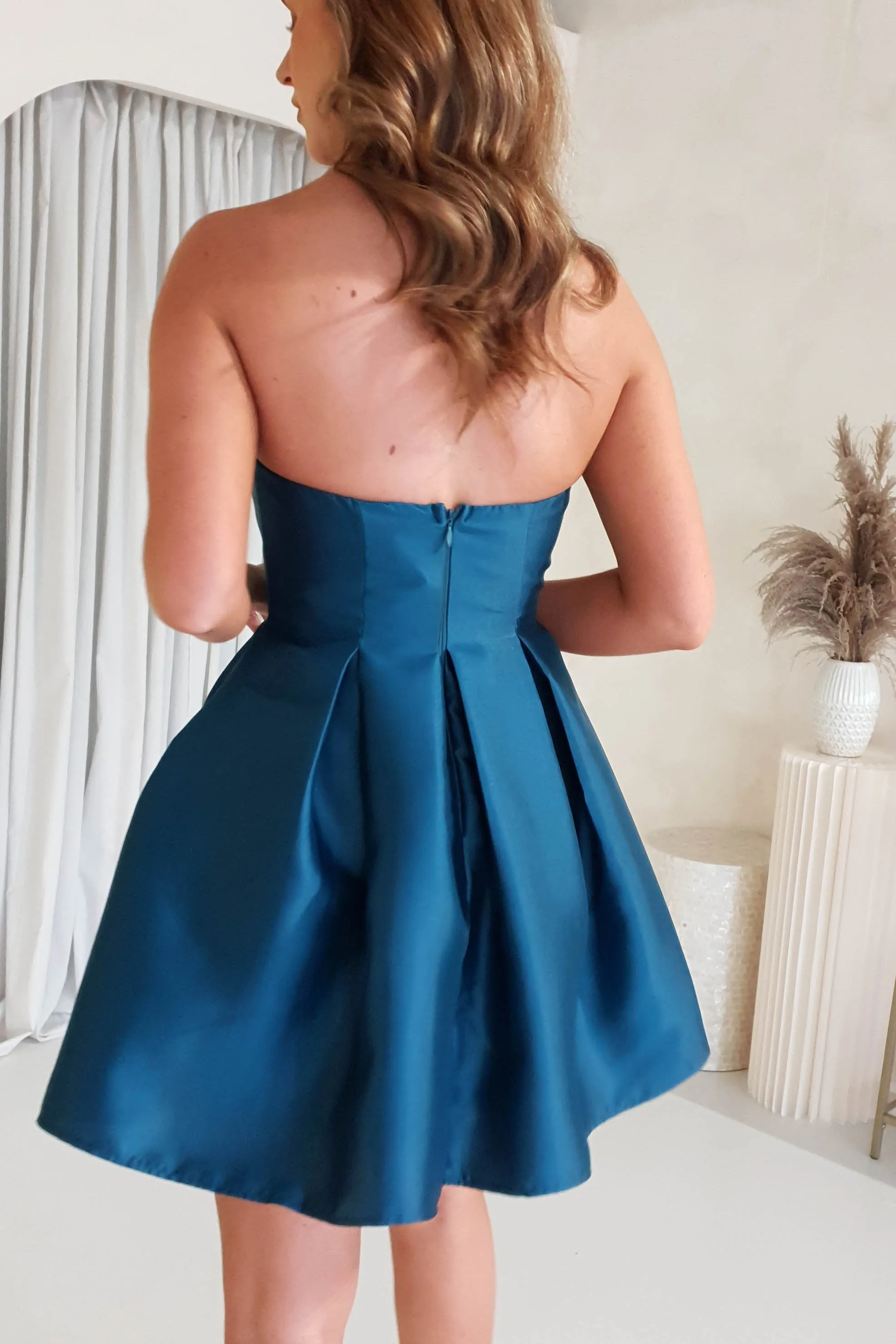 Melanie Skater Mini Dress | Teal
